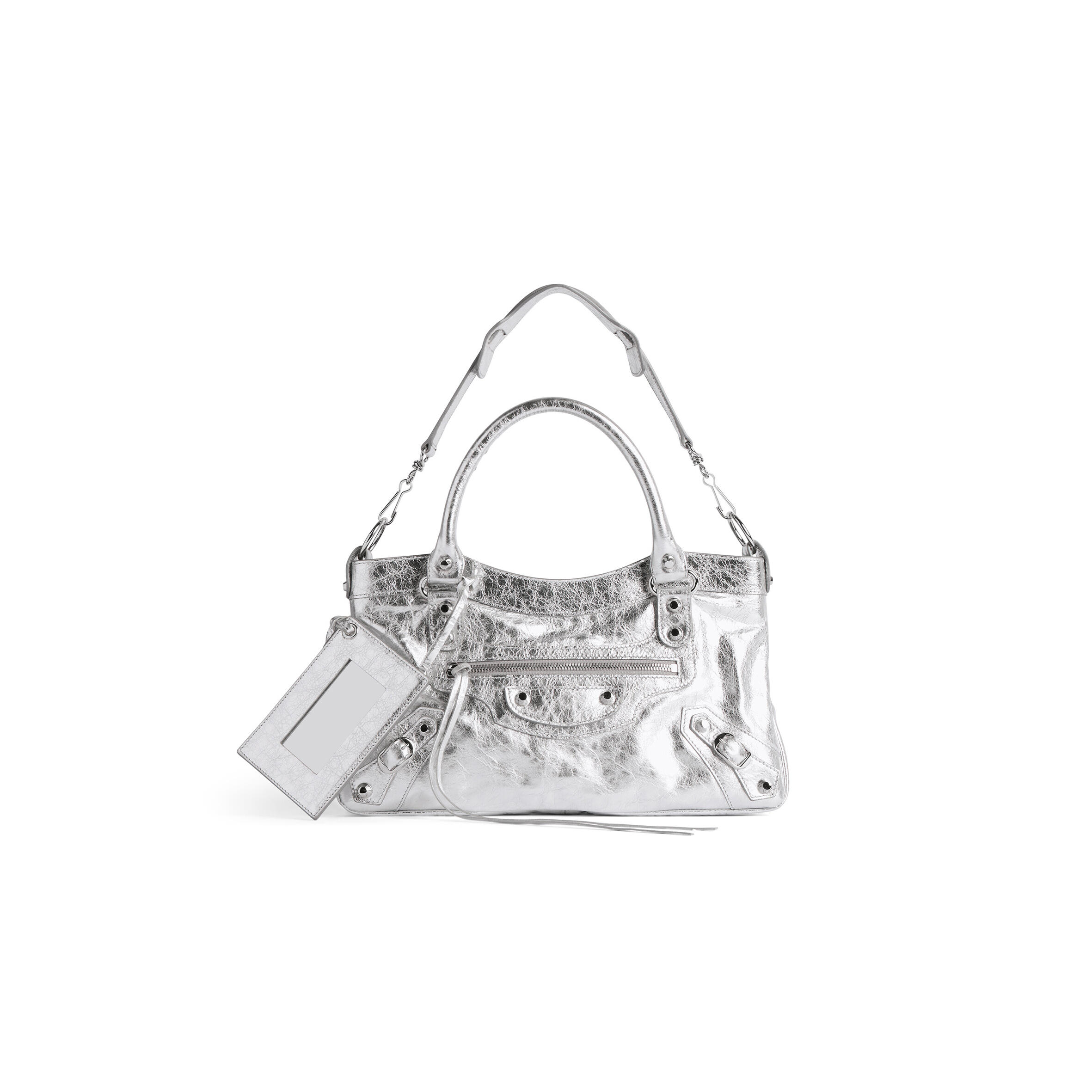 Ba1en*iaga women''s le city first bag in silver 8414582ab4v8122 (34*20*6cm)
